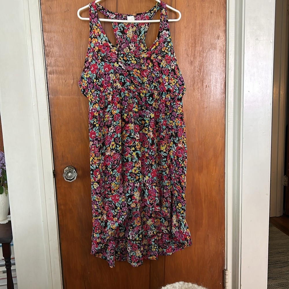 Beach coverup Woman’s Xhilaration Pink and Black Floral
